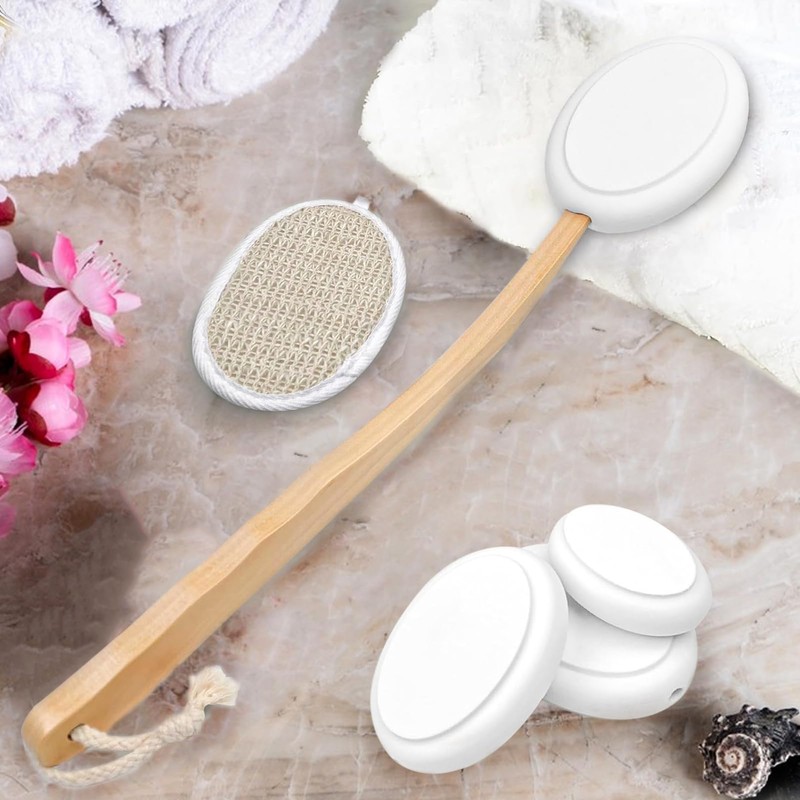 Back Brush Set Removable Cream Aid for Back Shower Brush
