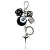 IEFFPIN 8 Ball Keychain Charm, Lucky Dice Bag Purse Handbag