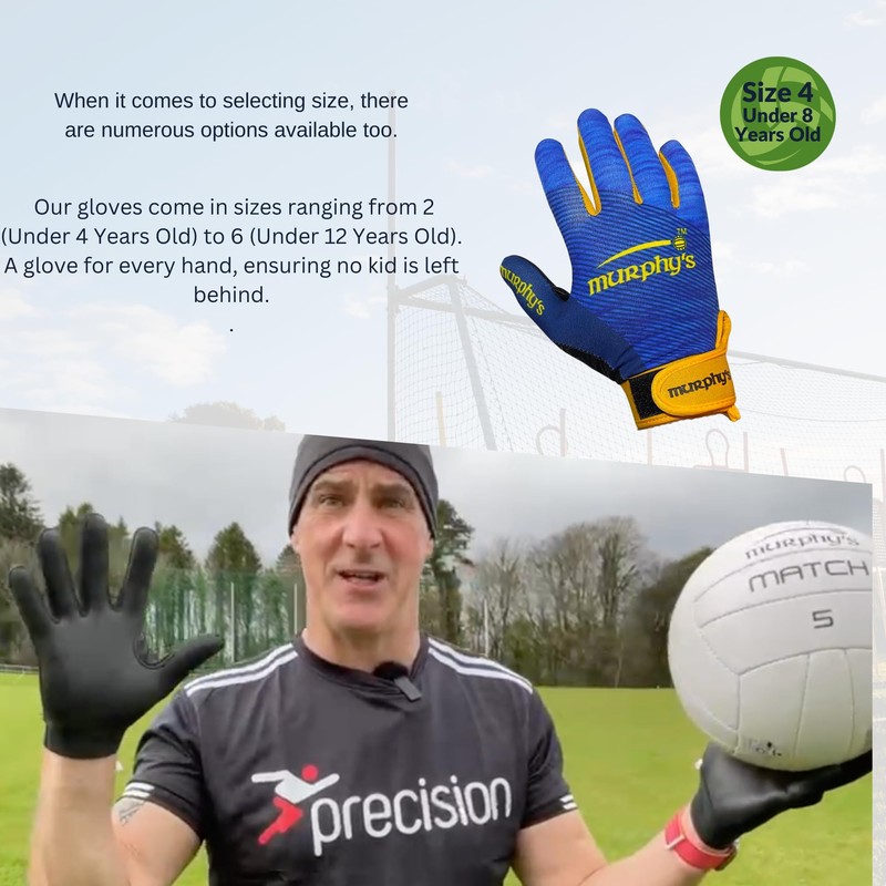 Murphy's Gaelic Gloves Junior, 4 / Under 8, navy/yellow