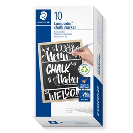 STAEDTLER 344-0 Design Journey Chalk Markers - White, 2.0mm (Box of 10)