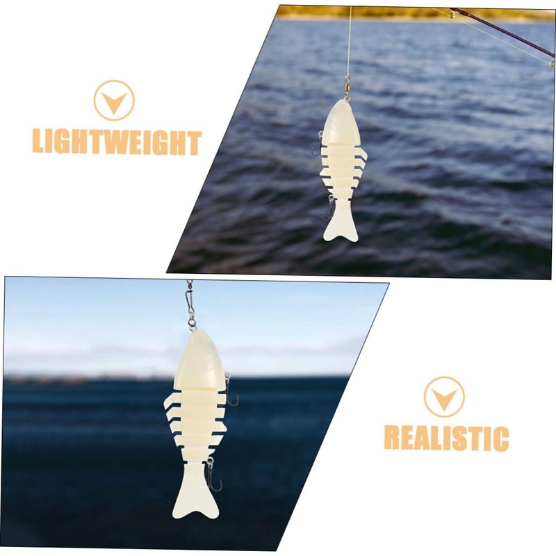 CORHAD Top Water Bass Lures 4pcs Multisegment Fishing Lures Realistic