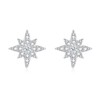 Loutade Women's Silver Stud Earrings, 925 Sterling Silver Star Stud