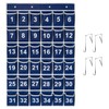 SAVERHO 36 Pockets Blue Numbered Classroom Pocket Chart for Cell