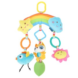 Car Seat Toy Baby Newborn Plush Hanging Clip On Infant Stroller Teething Gel Gift Rainbow