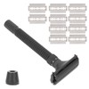 Men Manual Razor Blade Base Set Adjustable Brass Double Edge