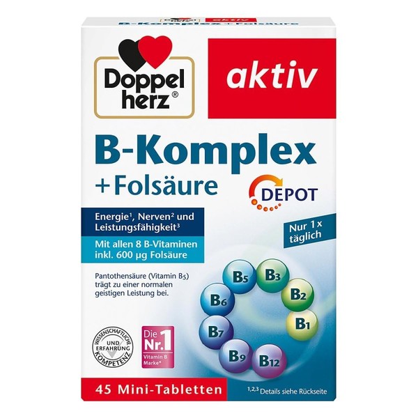 Doppelherz B Complex + Folic Acid Pack of 45