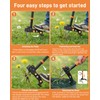 Stand Up Weed Puller Tool with Adjustable Long Handle and