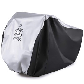 WooZuu Bike Cover for 3 Bikes Cycle Bicycle Rain Cover Waterproof Bike Cover All Weather Dust Resistant UV Protection Ideal for Mountain Bike, Road Bike
