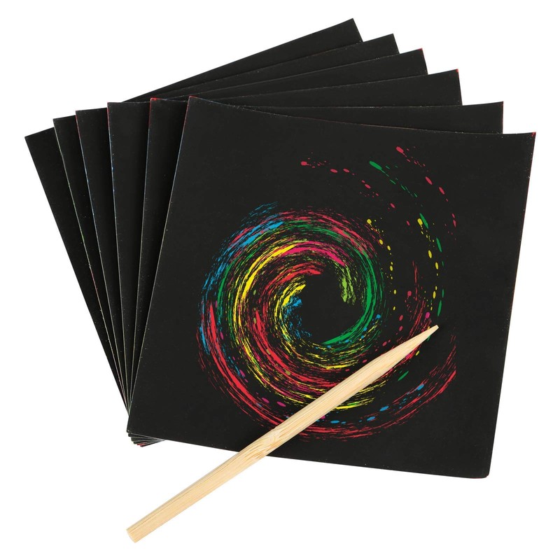Kesote Scratch Paper 100 Sheets Magic Scratch Art Set Scratch