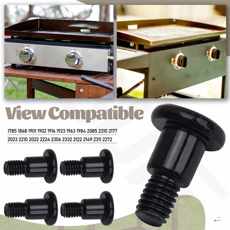 5 Pack Short M6 Step Bolt Compatible with Blackstone Griddle,
