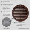 Vent Systems 6" Inch (Opening Dimensions) Brown Soffit Vent Cover