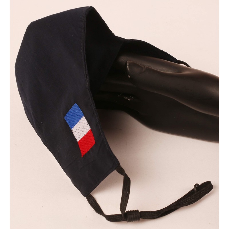Touchstone Kids French Flag embroidered 3 layer cotton face masks