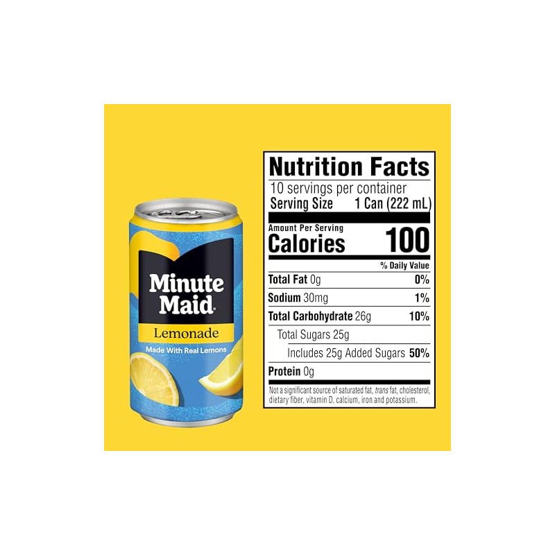 Minute Maid Lemonade Fridge Pack Cans, 7.5 fl oz, 10