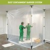 Dust Barrier Poles 4 Pack,Zipper Wall Poles Kit Aluminum Alloy