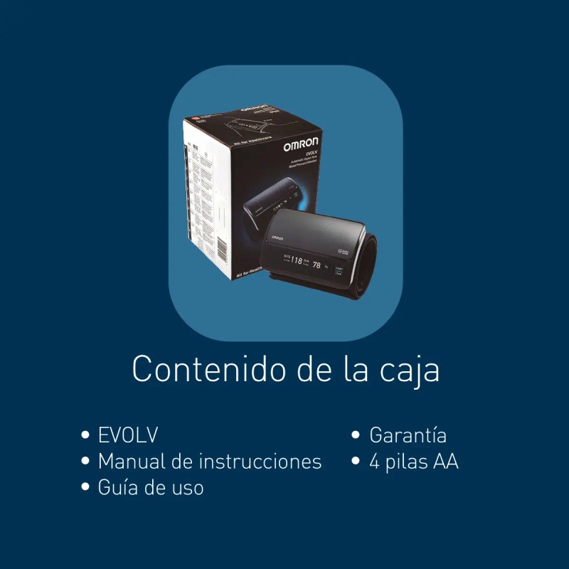Baumanómetro inalámbrico Omron EVOLV HEM-7600T – Medición automática y brazalete
