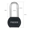 FIGODE® Black Covered Solid Steel Padlock with Key, High Security