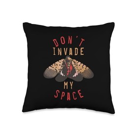 Funny Spotted Lanternfly Insect Pest Control Exterminator Throw Pillow
