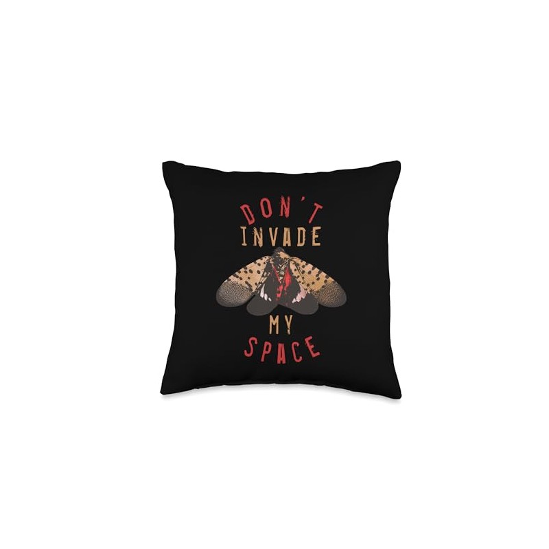 Funny Spotted Lanternfly Insect Pest Control Exterminator Throw Pillow