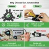 Junction Box Electrical Connector, Junction Box Covers Waterproof Cable Connector,