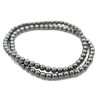 Taddart Minerals Silver Grey Natural Gemstone Hematite Bracelet with 4mm