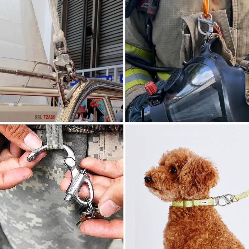 Firefighter Quick Release Shackle with Leather Handle for SCBA MASK