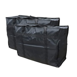 Hilier Laundry Bag for Clothes, Duvet and Bedding with Zipper, 2 Pack (Black)