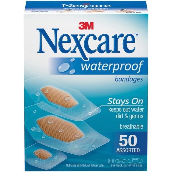 Nexcare - 9324 Waterproof Bandage, Assorted Size, Clear (packaging may vary)