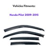 KPY Window Visor Compatible with Honda Pilot 2009-2015, 4PC Rain