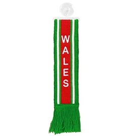 TRUCK DUCK® Truck Car Mini Scarf Wales UK Trucker woven Pennant Flag Window Decoration with Suction Cup
