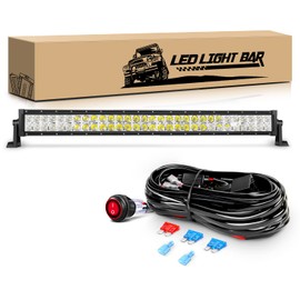 GOOACC 32 Inch 180W Spot Flood Combo Led Light Bar Off Road Lights Work Light Driving Lamp Waterproof Fog Light with 16 AWG Wiring Harness Kit for Truck Jeep ATV SUV, 2 Years Warranty (Auto-702)