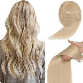 YDDM Extensiones De Cabello Humano Con Cinta Adhesiva, 24", 20 Unidades, Rubio Oscuro, 100% Cabello Humano Remy Para Mujeres, Extensiones De Cabello L