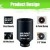 SUNHZMCKP 1/2" Drive Deep 6-Point Impact Socket Set, 8-Piece Standard