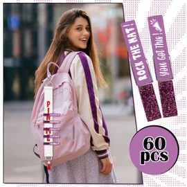 Kigeli 60 Pcs Spirit Clips Cheer Pins Cheerleader Gifts Clothes Pins For Backpacks Competition Glittered For Team Cheer Gifts Stuff Supplies Party Favors Accessories Bulk(Purple)