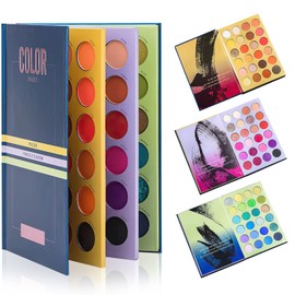 Paleta de Sombras de Ojos, HONGHCL 72 colores Kit Sombras de Ojos de Mate Brillante, Sombra para Ojos de Alta Pigmentación, Sin Polvo para Moscas, Accesorios de Maquillaje Profesional para Atuendos Ahumados,Diario,Principiantes