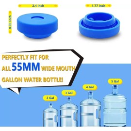 Unbranded 3 Pcs Reusable 5 Gallon Water Jug Caps Leak Proof Bottle Lids (55mm) Bottles New