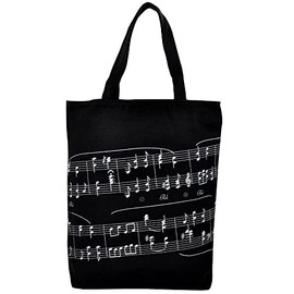 Reusable Grocery Bags,Music bag,Canvas Tote Bag Perfect for Shopping,Laptop,School Books (Musical Notation Tote Bag)