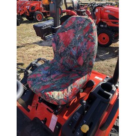 Durafit Seat Covers, Compatible with Massey Ferguson All Series ROP Models and KIOTI CS 2210 Tractor Red Camo Waterproof Seat Covers for Tractor, Check Picture Matches Your Seats. One Piece seat