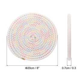 PATIKIL Trivets for Hot Dishes 8 Inch, 5 Pack Trivets Mat for Hot Pots and Pans Heat Resistant Hot Pads Pot Holders for Kitchen Table Counter, White with Colored