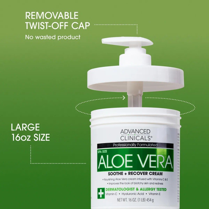Crema Recuperadora Para Quemaduras Solares Con Aloe Vera