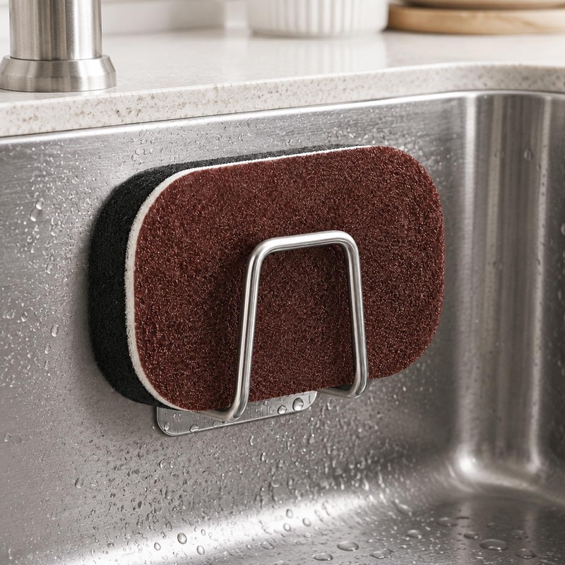 5 Pack Carborundum Sponge with Holder, Nano Emery Scrub Sponge