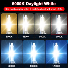 RUNEWAX High Performance D5S Xenon Headlight Replacement Genuine OEM HID Bulbs High Beam and Low Beam 6000K Daylight White 12V 35W Plug and Play, Pack of 2