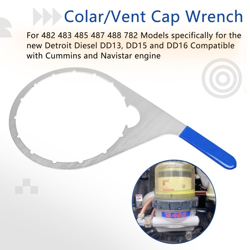 AFEISOL 8 Inch Colar/Vent Cap Fuel Filter Wrench 482017 for