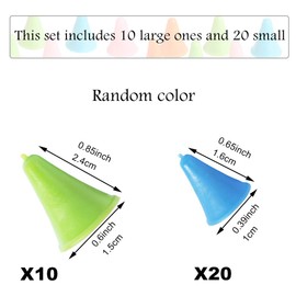 30 PCS Multi-Colored Knitting Needles Point Protectors/Stoppers with Plastic Box, 2 Sizes(20 PCS Small+ 10 PCS Big Knitting Needles Cap) Needle Tip Stoppers for Knitting Craft