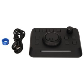 Editing Console Black 10 Custom Buttons Plug and Play Aluminum Alloy Custom Video Clip Controller with Light Bar