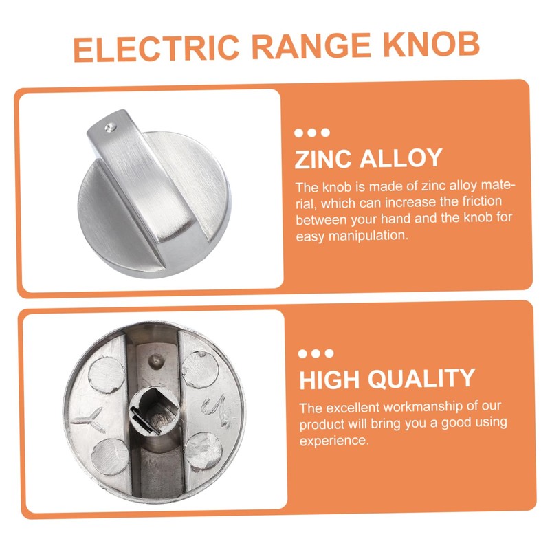 COHEALI Stove Knobs 4pcs Electric Range Knobs Metal Zinc Alloy