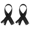#5 Molded Black Plastic YKK® Separating Zippers (2 Pieces Per