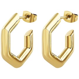 BREIL - Hexagonia earrings made of steel for women, Stainless Steel, No Gemstone