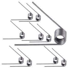 Qrity 10PCS 304 Stainless Steel Small Torsion Spring, Straight Torsion Spring, 0.7mm Wire Diameter Mechanical Torsion Springs, 4mm OD, 9 laps, 60° Deflection