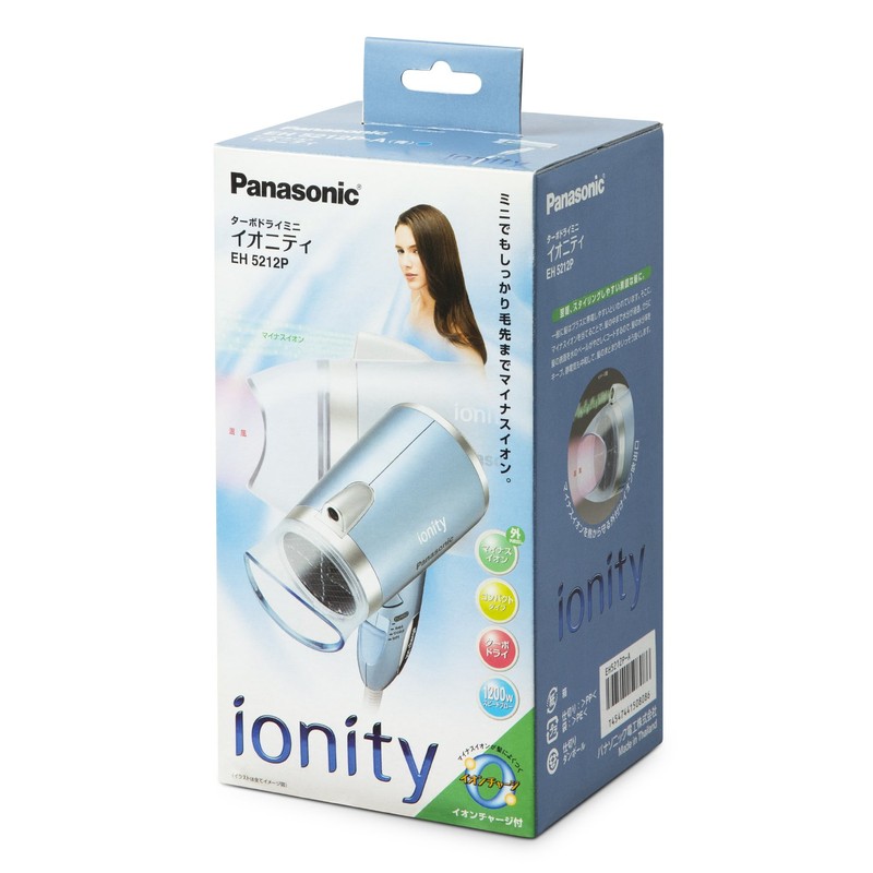 Panasonic EH5212P-A Ionity Hair Dryer, Negative Ion Turbo Dry Mini,