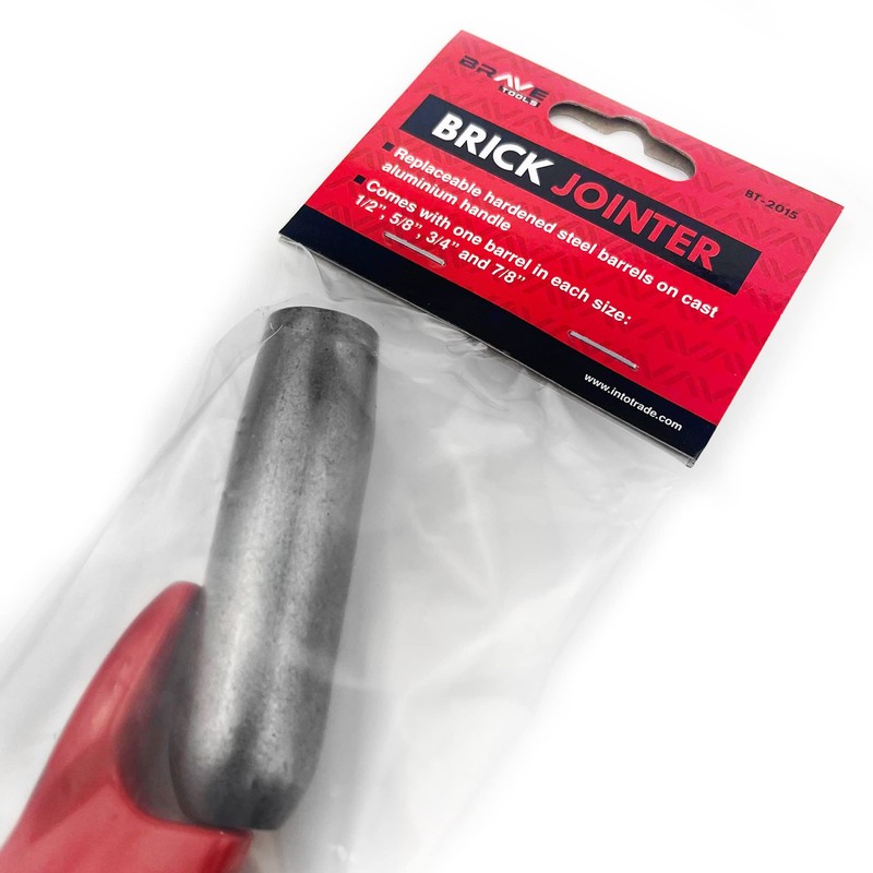Brave Tools Interchangeable Brick Jointer Steel Barrel Bricklaying Jointer, Brick